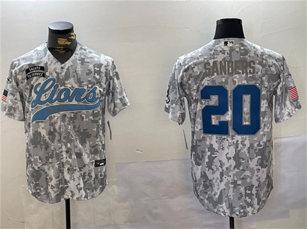 Detroit Lions #20 Barry Sanders 2024 Arctic Camo Salute To Service Stitched Jersey - Zenithce