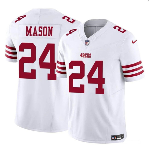 San Francisco 49ers #24 Jordan Mason White 2023 F.U.S.E. Stitched Jersey - Zenithce