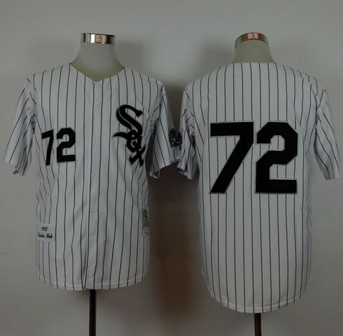 Mitchell And Ness 1993 White Sox #72 Carlton Fisk White Stitched Jersey - Zenithce