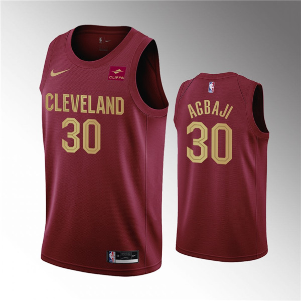 Cleveland Cavaliers #30 Ochai Agbaji Wine Icon Edition Stitched Jersey - Zenithce