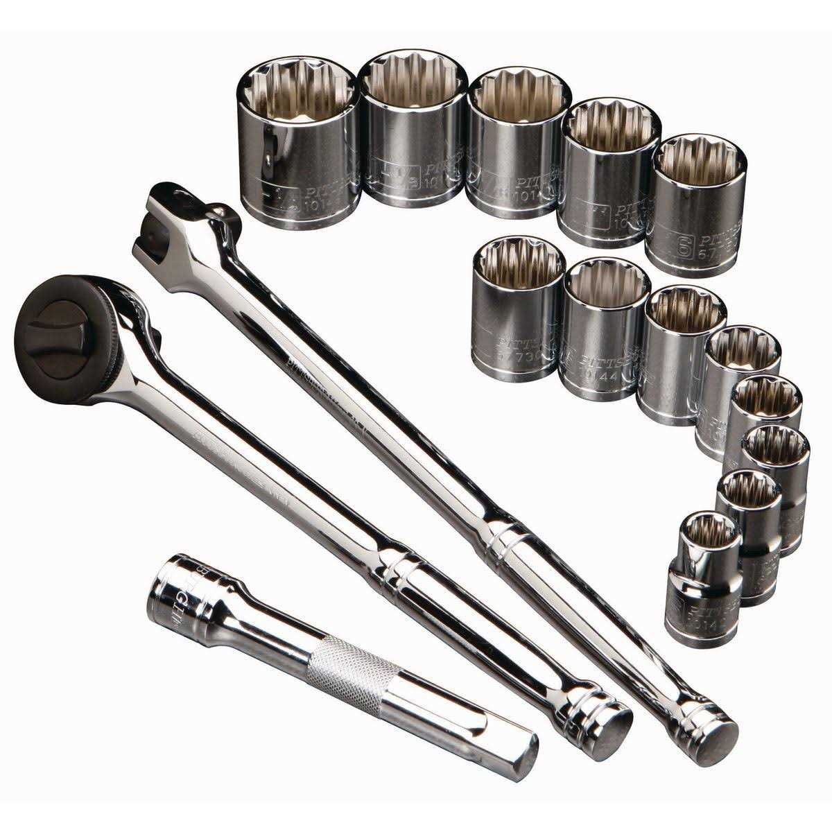 Pittsburgh 1/2 in. Drive SAE Impact Socket Set - Zenithce