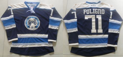 Blue Jackets #1 Nick Foligno Navy Blue Alternate Stitched Jersey - Zenithce