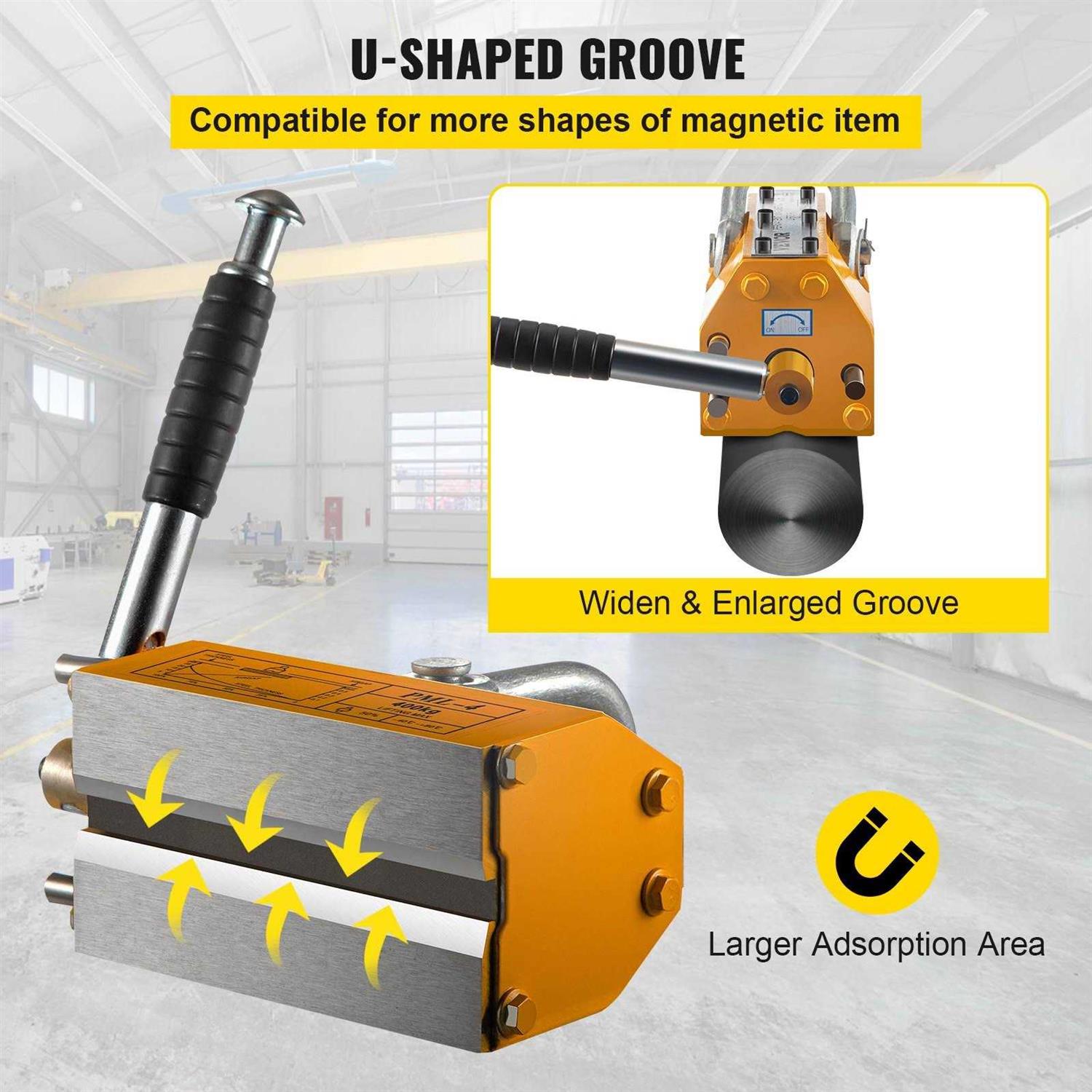 VEVOR Lifting Magnet Permanent Magnetic Hoist Crane Lifter Handling Block - Zenithce