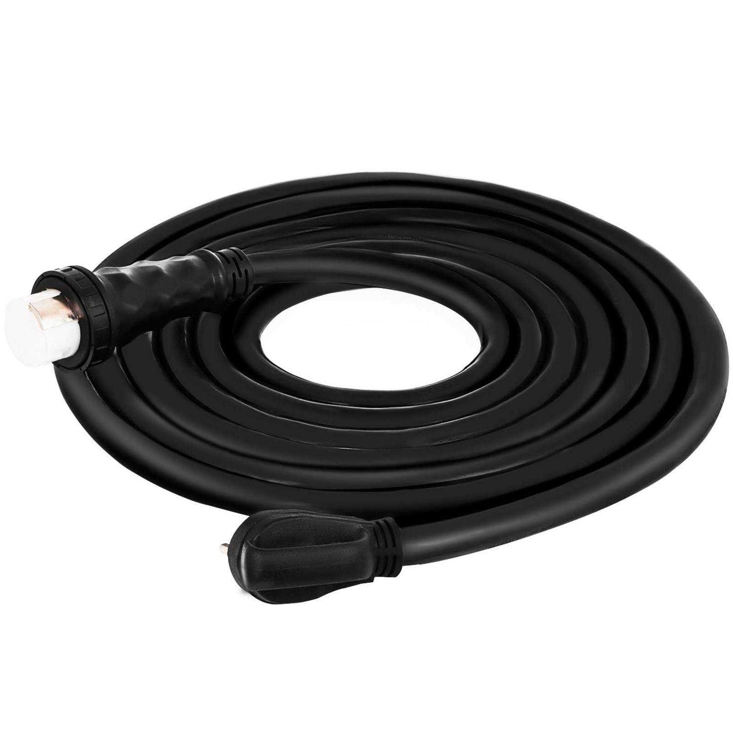 VEVOR RV Shore Power Extension Cord 50 Amp Heavy-Duty Twist Lock Cord 50 Amp RV Replacement Cord UL Approved HJLJQYT36X50DSK01V1 - Zenithce