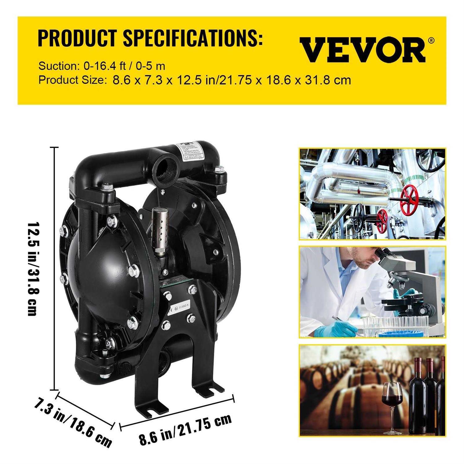 VEVOR 34 Hp Electric Motor 56c Single 1 Phase Tefc 115230 Volt 1800 Rpm DJS143456C0000001V6 - Zenithce