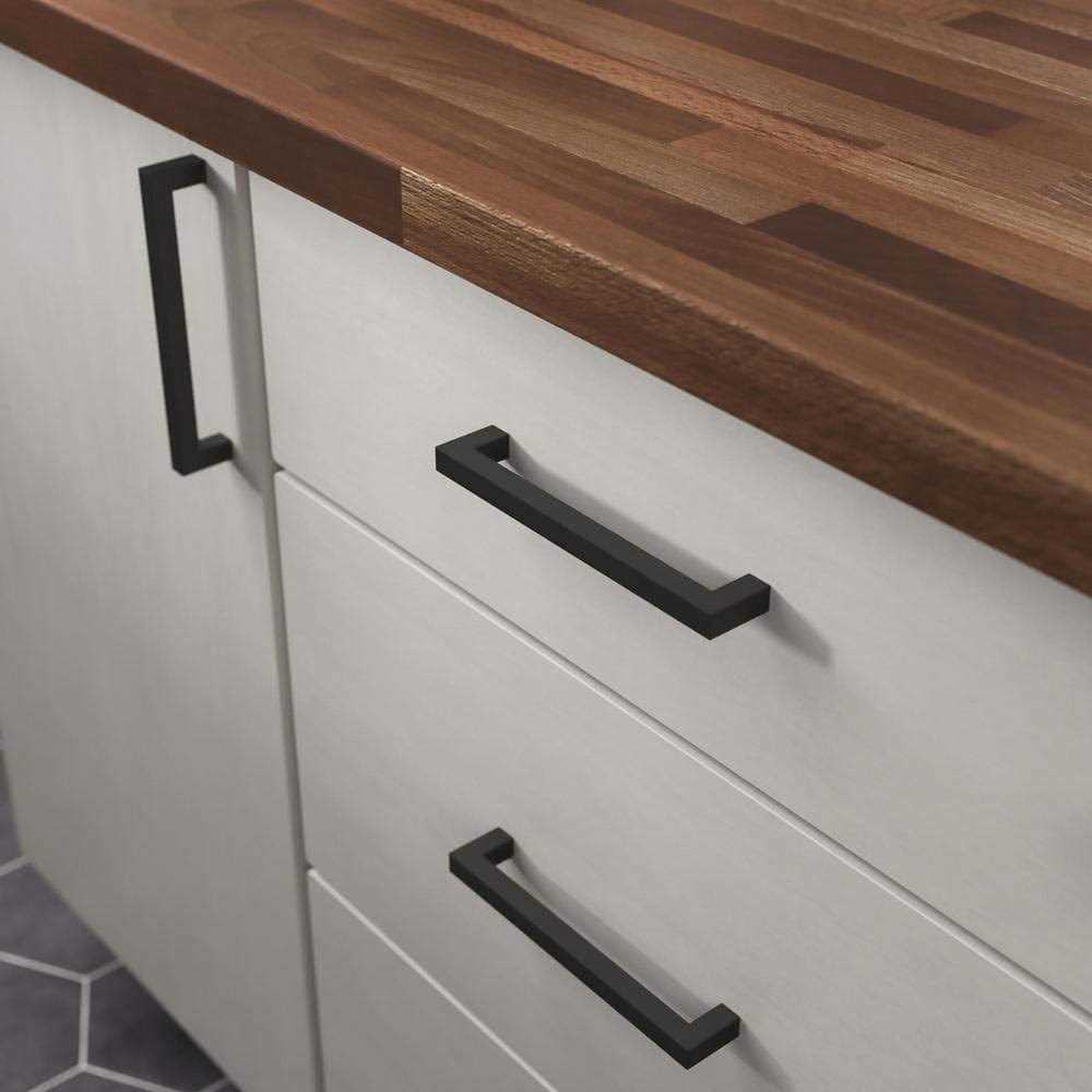 Liberty Modern Square Cabinet Drawer Bar Pull with Open Back Design - Zenithce