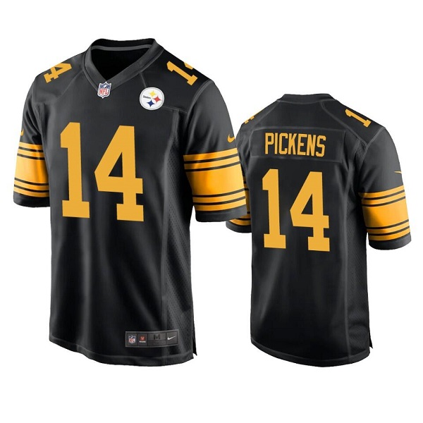 Pittsburgh Steelers #14 George Pickens Black Color Rush Stitched Jersey - Zenithce
