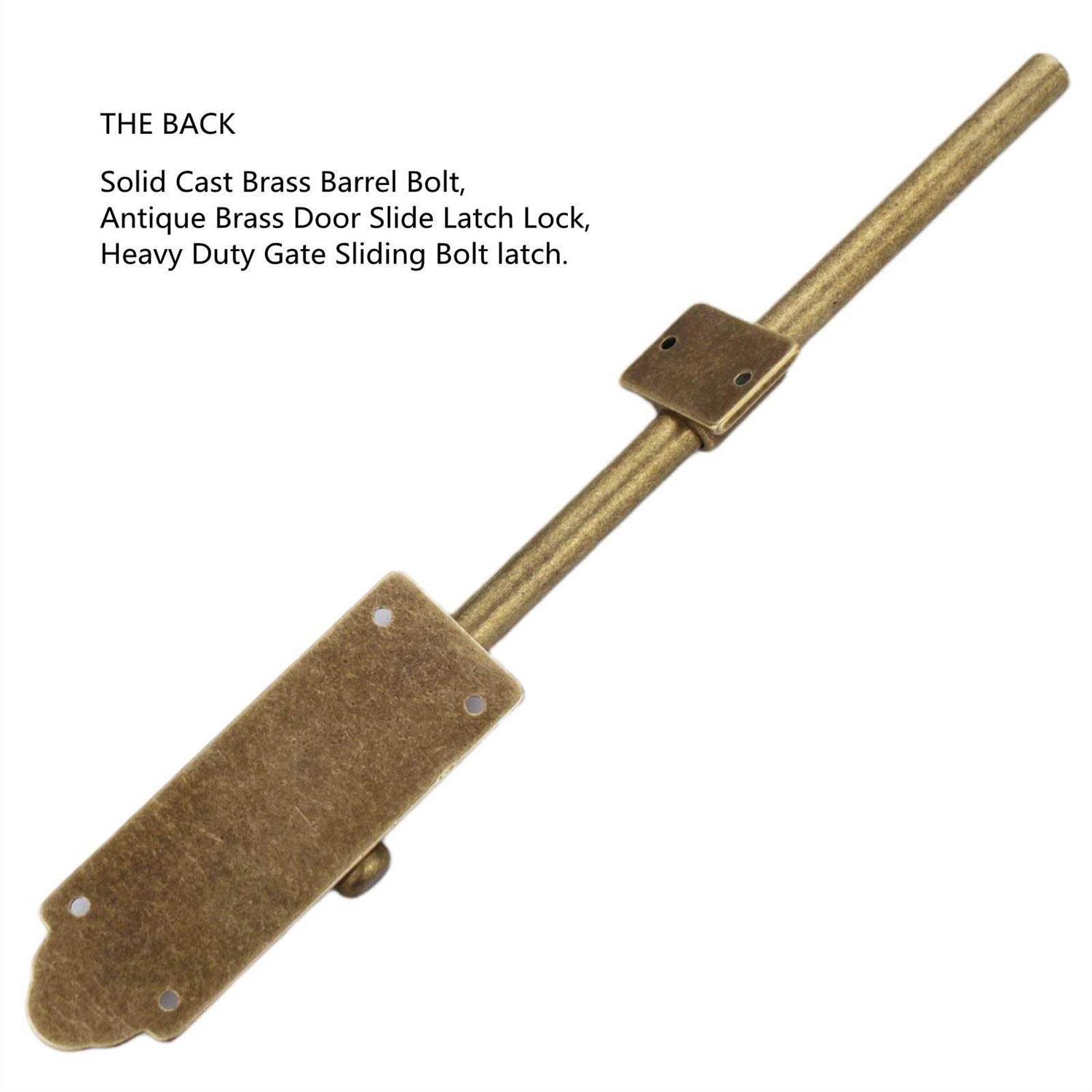 Runningfish 6 Privacy Hook and Eye Latch,Heavy Duty Solid Barn Door Lock Latch Bolder Gate Latch Lock Extra Longer Thicken Cabin Hooks - Zenithce