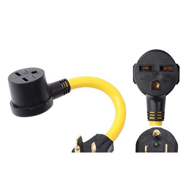ONETAK NEMA 6-50P to 10-30R 240V 30 Amp 3 Prong Male Plug to 3 Prong Female Outlet Receptacle Generator Welder Dryer Power Cord Adapter - Zenithce