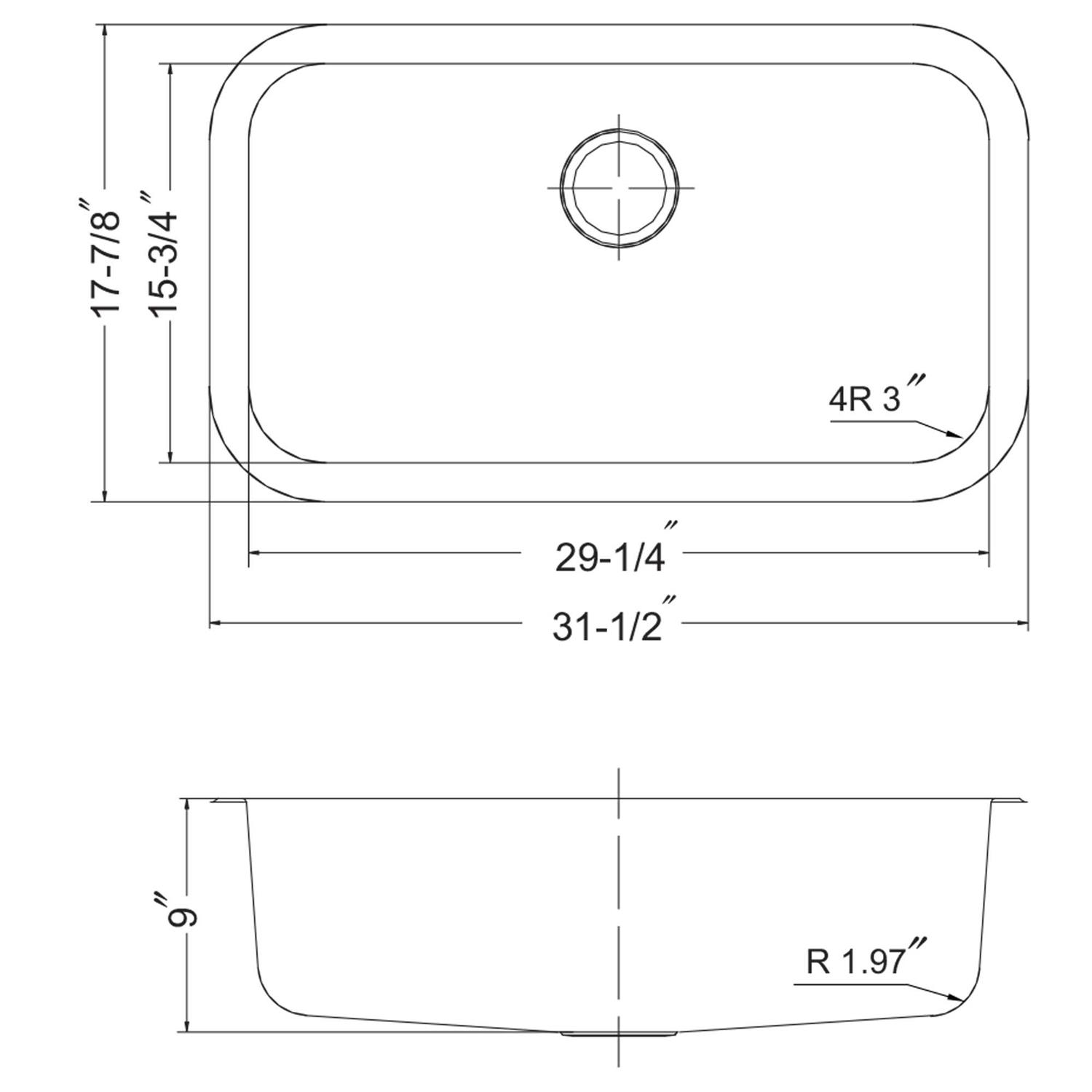 Houzer ED-3108-1 Elite Series Undermount Stainless Steel 50/50 Double Bowl Kitchen Sink - Zenithce