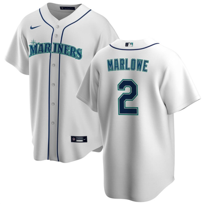 Seattle Mariners #2 Cade Marlowe White Cool Base Stitched Jersey - Zenithce