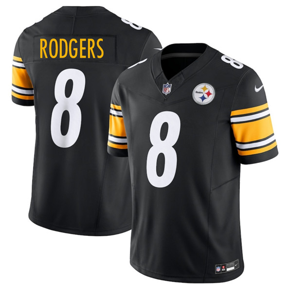 Pittsburgh Steelers #8 Aaron Rodgers Black 2025 F.U.S.E. Vapor Limited Football Stitched Jersey - Zenithce