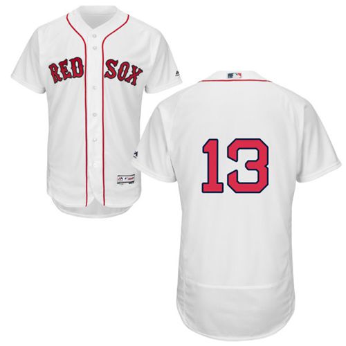 Red Sox #13 Hanley Ramirez White Flexbase Authentic Collection Stitched Jersey - Zenithce