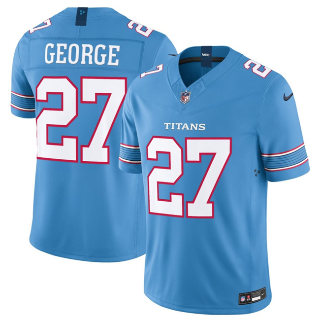 Tennessee Titans #27 Eddie George Light Blue 2026 F.U.S.E. Vapor Limited Stitched Jersey - Zenithce