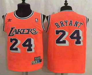 Los Angeles Lakers #24 Kobe Bryant Orange Hardwood Classics Soul Swingman Throwback Jersey - Zenithce