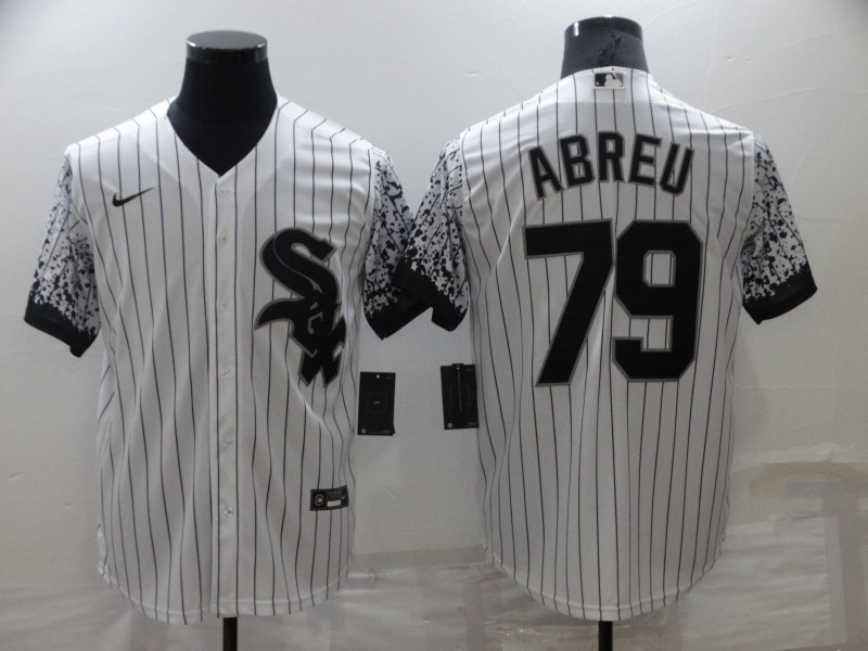 Chicago White Sox #79 Jose Abreu White City Connect Cool Base Stitched Jersey - Zenithce