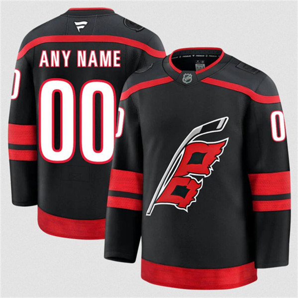 Carolina Hurricanes Custom Black 2024-25 Home Stitched Jersey - Zenithce