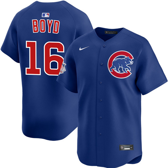 Chicago Cubs #16 Matthew Boyd Royal Limited Stitched Jersey - Zenithce