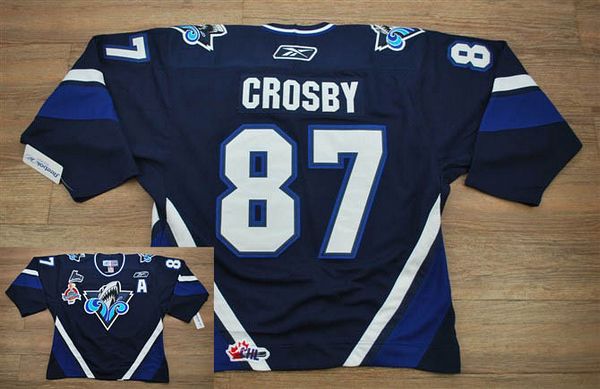 Hockey League #87 Sidney Crosby Stitched Navy Blue Jersey - Zenithce