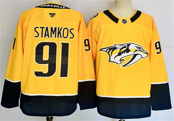Nashville Predators #91 Steven Stamkos Gold 2024-25 Home Stitched Jersey - Zenithce