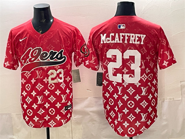 San Francisco 49ers #23 Christian McCaffrey Red Limited Stitched Jersey - Zenithce