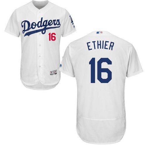 Dodgers #16 Andre Ethier White Flexbase Authentic Collection Stitched Jersey - Zenithce