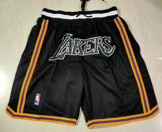 Los Angeles Lakers Black MVP Just Don Swingman Throwback Shorts - Zenithce