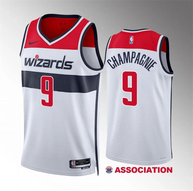 Washington Wizards #9 Justin Champagnie White Association Edition Stitched Jersey - Zenithce