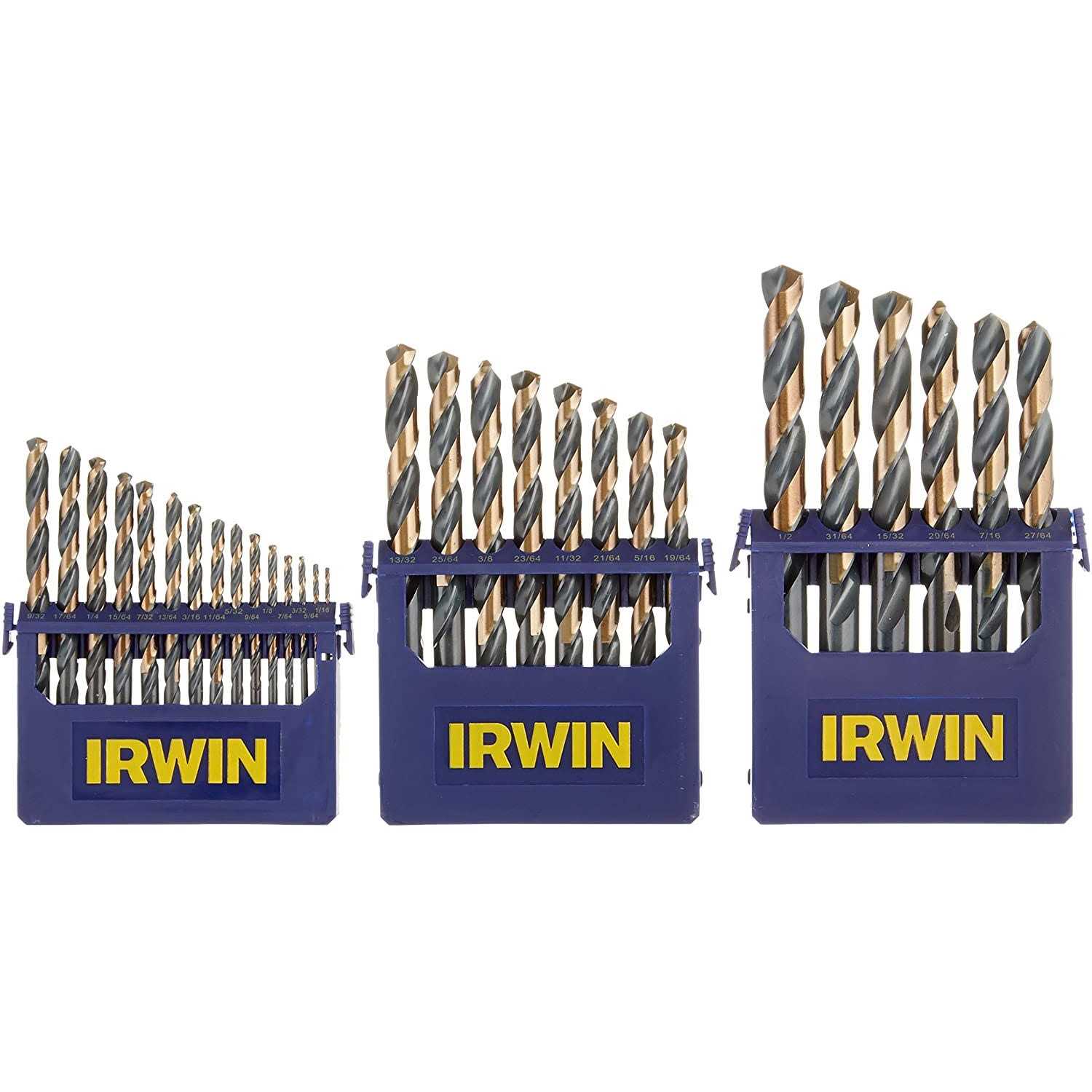 Irwin 3018002 29-Piece Cobalt M-35 Metal Index Drill Bit Set - Zenithce