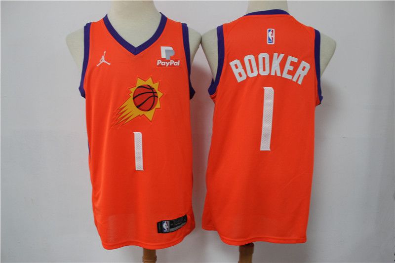 Phoenix Suns 1 Booker Orange Game 2021 Jersey - Zenithce