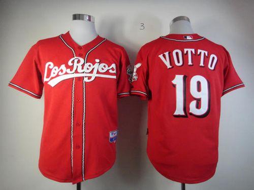 Reds #19 Joey Votto Red Alternate Los Rojos Cool Base Stitched Jersey - Zenithce