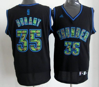 Oklahoma City Thunder #35 Kevin Durant Black Camo Fashion Jersey - Zenithce