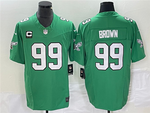 Philadelphia Eagles #99 Jerome Brown Green 2023 F.U.S.E. With C Patch Vapor Untouchable Stitched Jersey - Zenithce