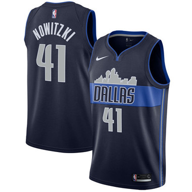 Mavericks #41 Dirk Nowitzki Navy Swingman Jersey - Zenithce