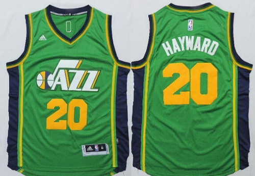Utah Jazz #20 Gordon Hayward Revolution 30 Swingman 2014 New Green Swingman Jersey - Zenithce