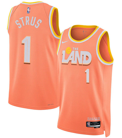 Cleveland Cavaliers #1 Max Strus Orange 2025-26 City Edition Swingman Stitched Jersey - Zenithce