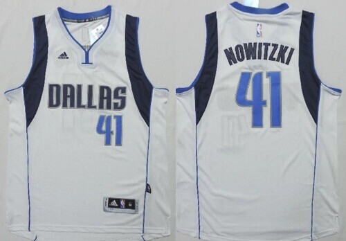 Dallas Mavericks #41 Dirk Nowitzki Revolution 30 Swingman 2014 New White Jersey - Zenithce