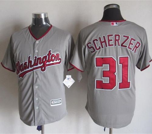 Nationals #31 Max Scherzer Grey New Cool Base Stitched Jersey - Zenithce