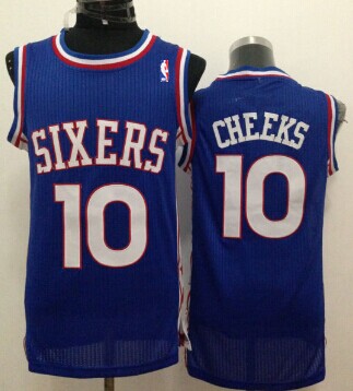 Philadelphia 76ers #10 Maurice Cheeks Blue Swingman Throwback Jersey - Zenithce