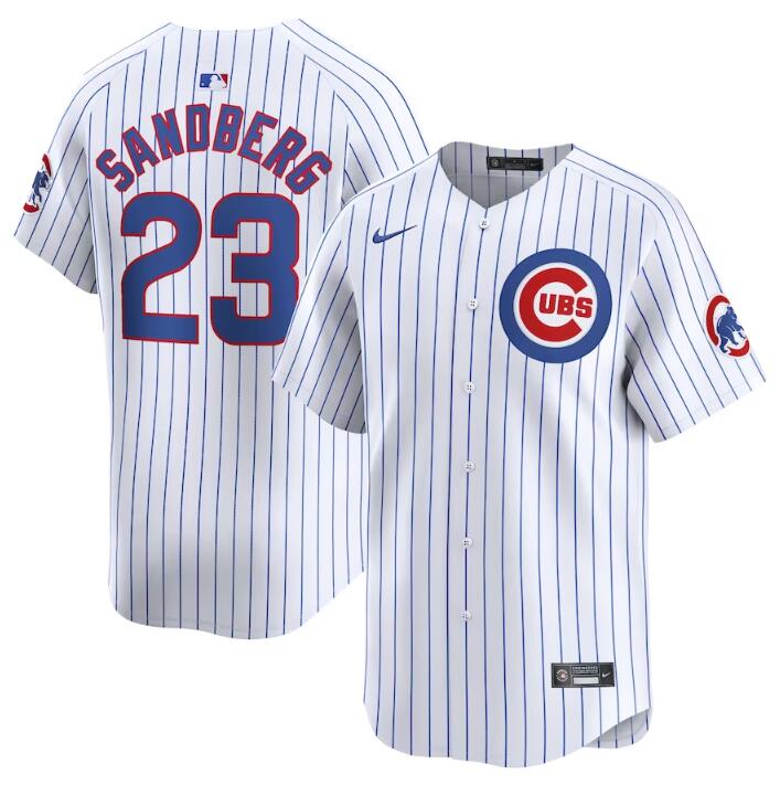 Chicago Cubs #23 Ryne Sandberg White 2024 Home Limited Stitched Jersey - Zenithce