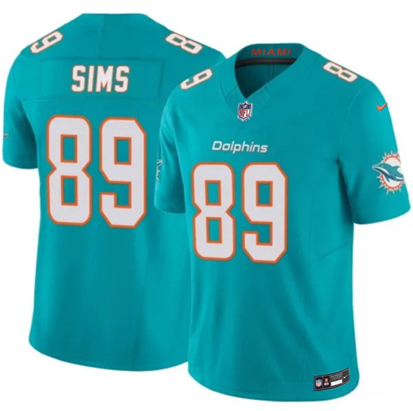Miami Dolphins #89 Ben Sims Aqua 2026 F.U.S.E. Vapor Limited Stitched Jersey - Zenithce