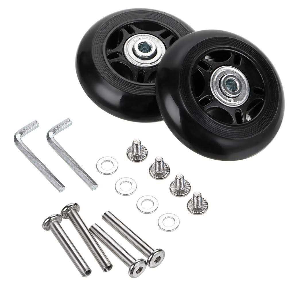 OwnMy 18mm Luggage Suitcase Replacement Wheels Rubber Swivel Caster Wheels Bearings Repair Kits - Zenithce