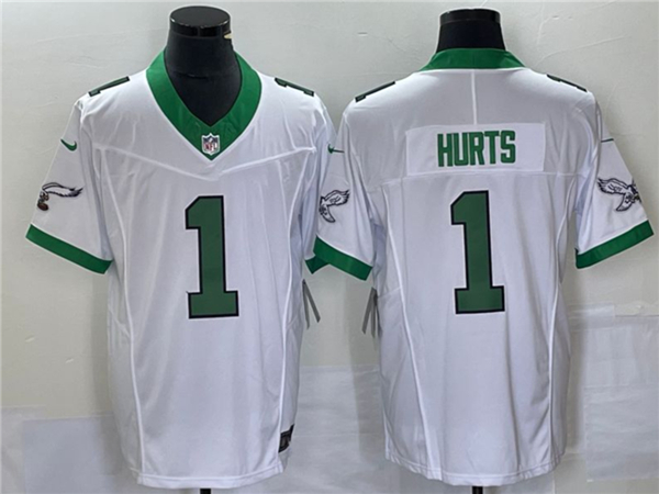 Philadelphia Eagles #1 Jalen Hurts White 2023 F.U.S.E. Vapor Untouchable Stitched Jersey - Zenithce