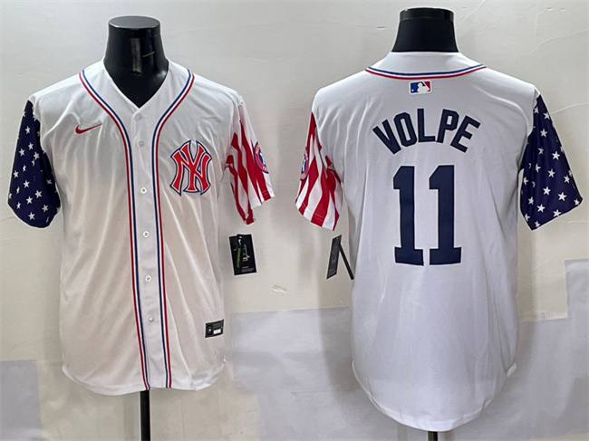 New York Yankees #11 Anthony Volpe White American Style Limited Stitched Jersey - Zenithce