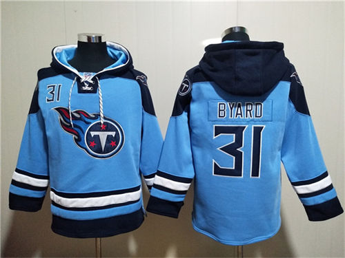 Tennessee Titans #31 Kevin Byard Blue Lace-Up Pullover Hoodie - Zenithce