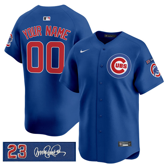 Chicago Cubs Custom Royal 'Ryne Sandberg Tribute' Vapor Limited V3 Stitched Jersey - Zenithce