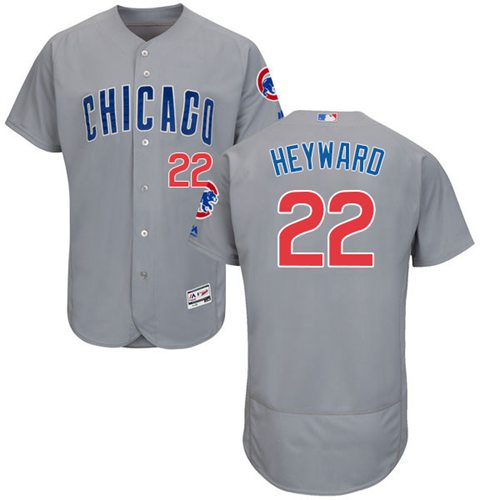 Cubs #22 Jason Heyward Grey Flexbase Authentic Collection Road Stitched Jersey - Zenithce