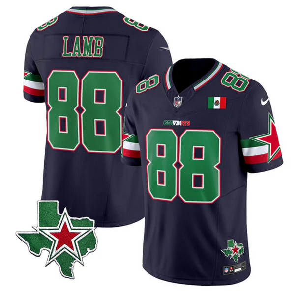 Dallas Cowboys #88 CeeDee Lamb Navy 2024 F.U.S.E. Mexico Vapor Untouchable Limited Stitched Jersey - Zenithce