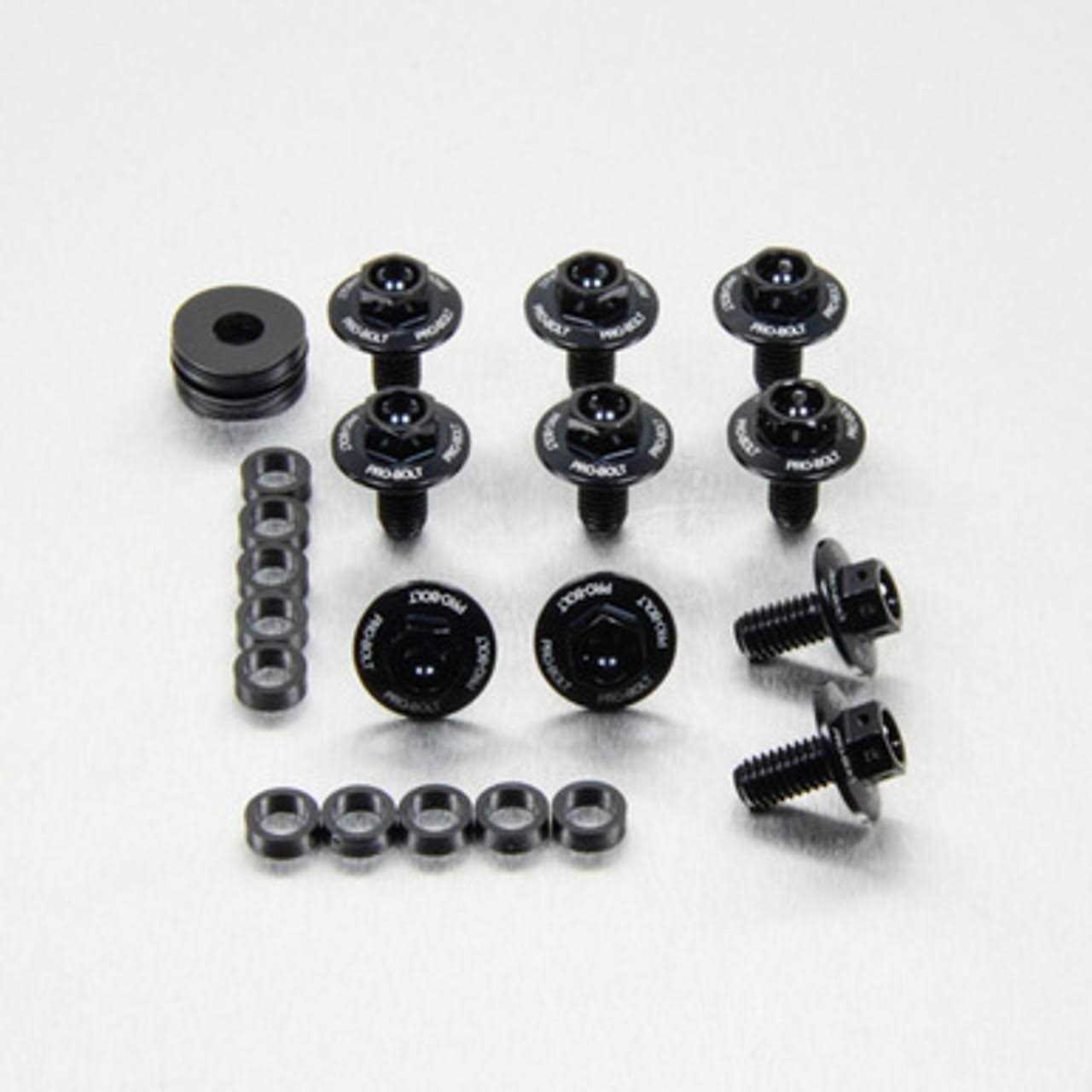 Pro-Bolt Aluminum Flanged Hex Bodywork Bolt Race Spec Etched Pack - Zenithce