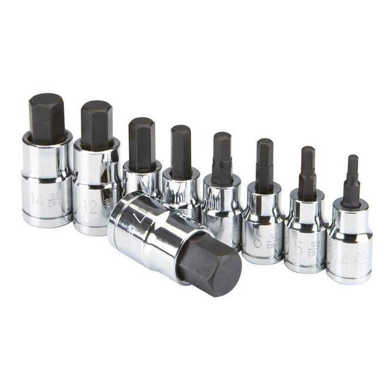 Pittsburgh 3/8 in. 1/2 in. Drive Metric Hex Socket Set - Zenithce
